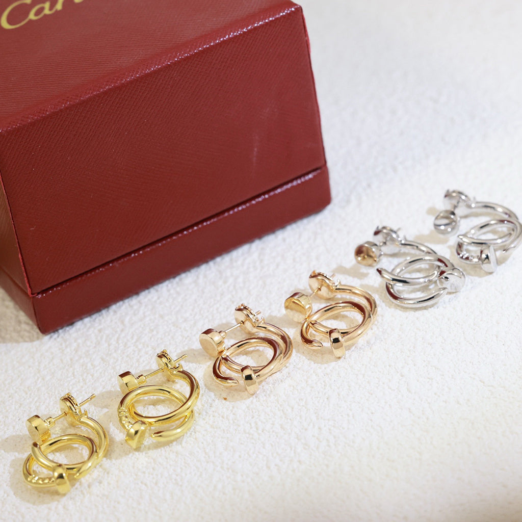 [Raffine]JUSTE NO DIAMOND DOUBLE EARRINGS