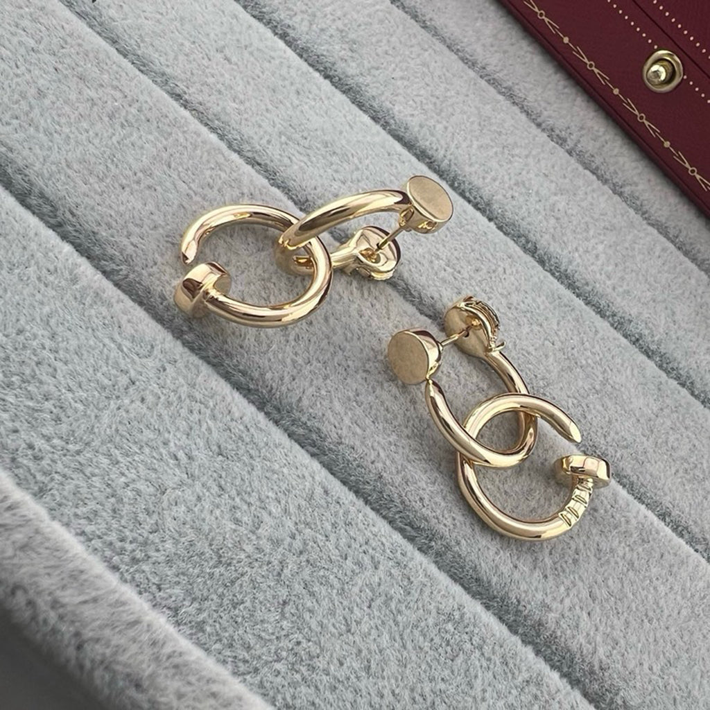 [Raffine]JUSTE NO DIAMOND DOUBLE EARRINGS