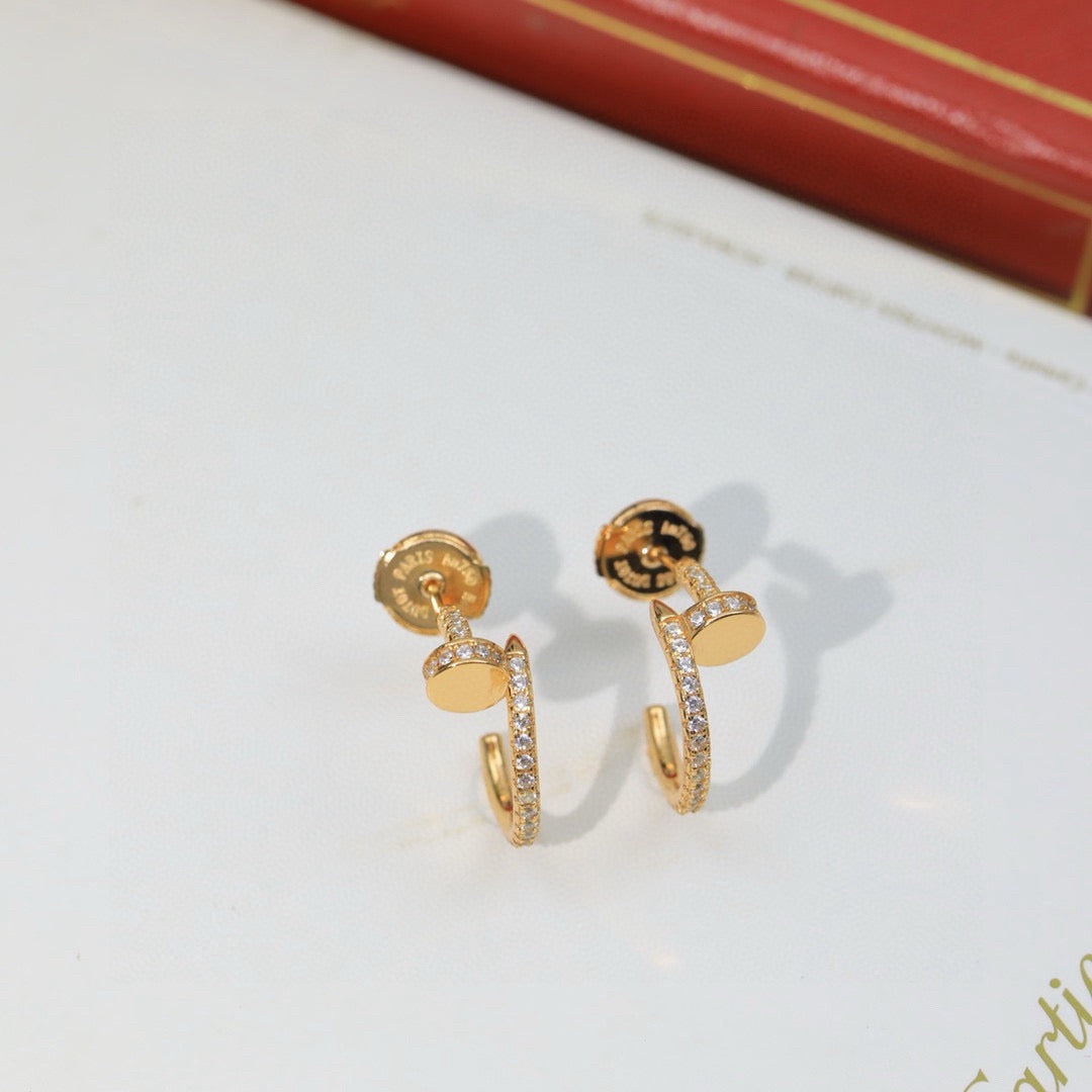 [Raffine]JUSTE FULL DIAMOND DOUBLE EARRINGS