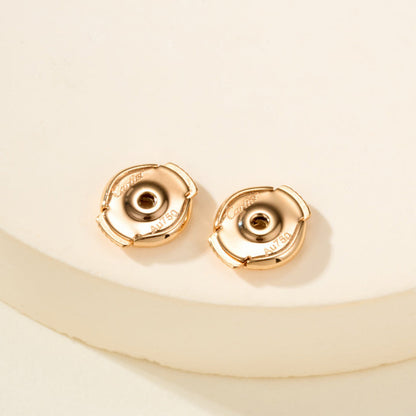 [Raffine]JUSTE HALF DIAMOND DOUBLE EARRINGS