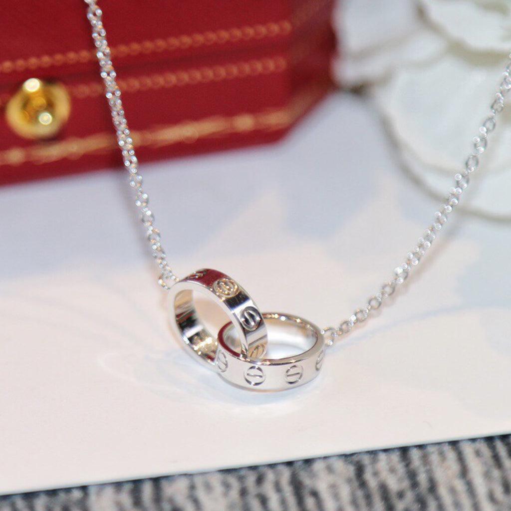 [Raffine]LOVE DOUBLE RING NECKLACE