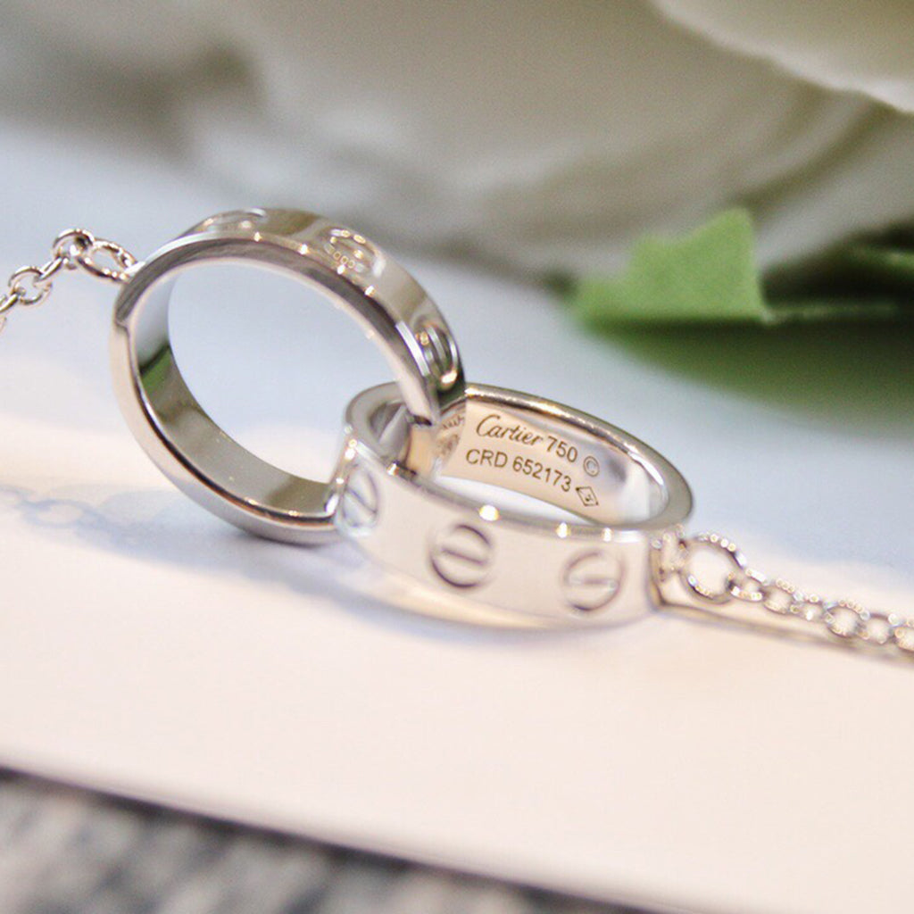 [Raffine]LOVE DOUBLE RING NECKLACE