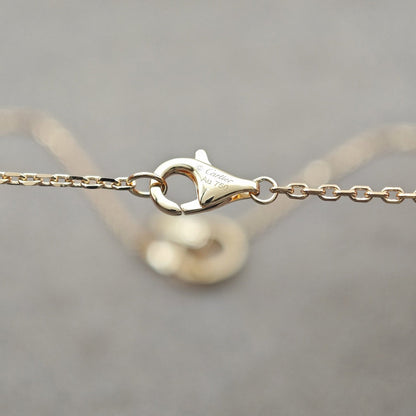 [Raffine]LOVE DOUBLE RING HALF DIAMOND NECKLACE