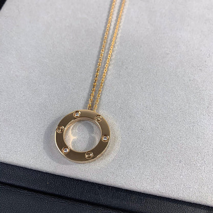 [Raffine]LOVE NECKLACE 16MM 3 DIAMONDS