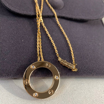 [Raffine]LOVE NECKLACE 16MM 3 DIAMONDS