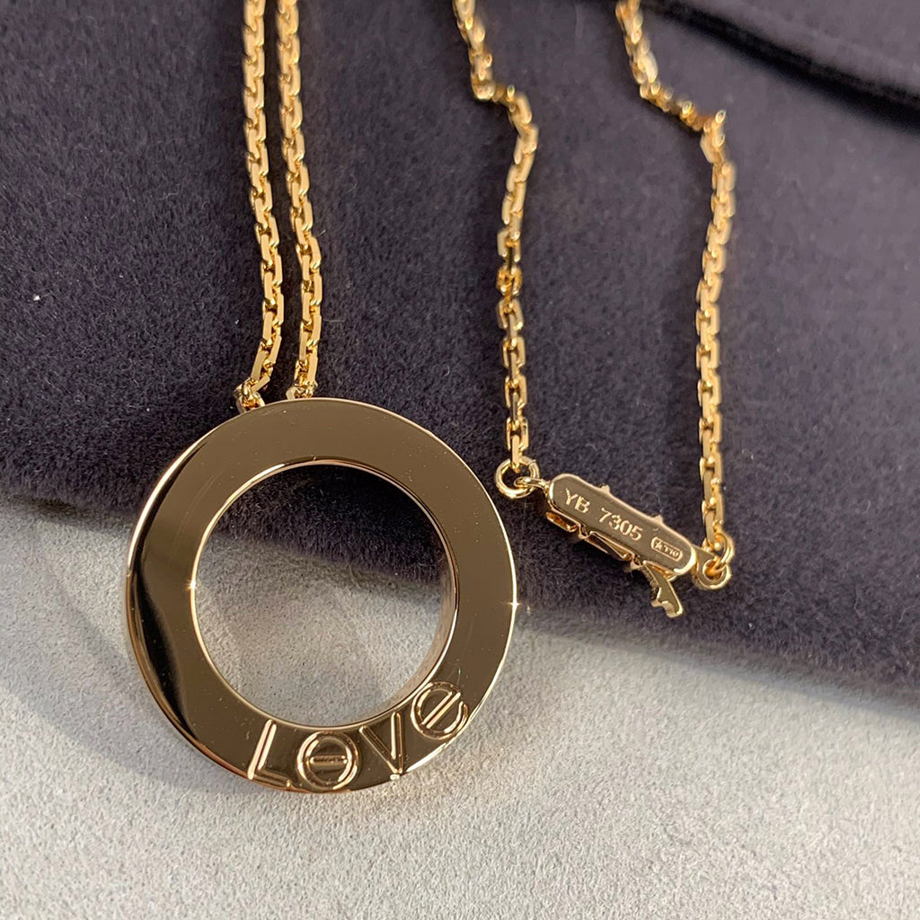 [Raffine]LOVE NECKLACE 16MM 3 DIAMONDS
