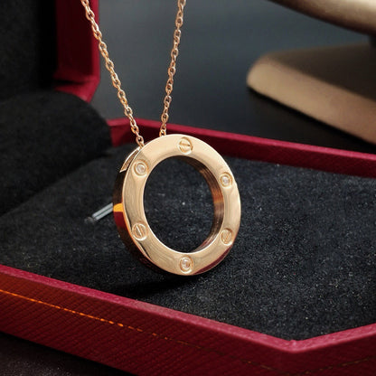 [Raffine]LOVE NECKLACE 16MM 3 DIAMONDS