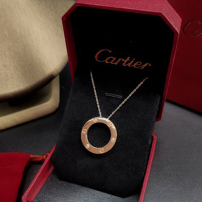 [Raffine]LOVE NECKLACE 16MM 3 DIAMONDS