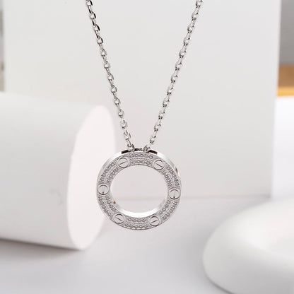[Raffine]LOVE NECKLACE 16MM  FULL DIAMOND