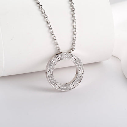 [Raffine]LOVE NECKLACE 16MM  FULL DIAMOND