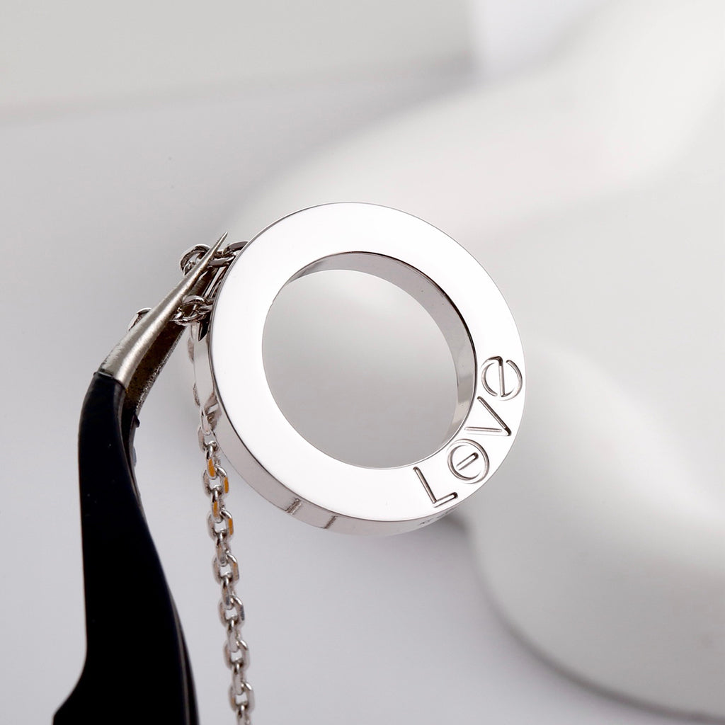 [Raffine]LOVE NECKLACE 16MM  FULL DIAMOND