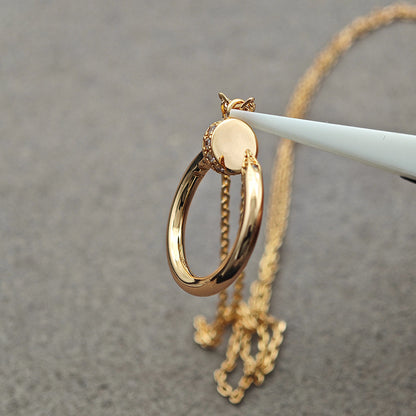 [Raffine]JUSTE NECKLACE HALF DIAMOND