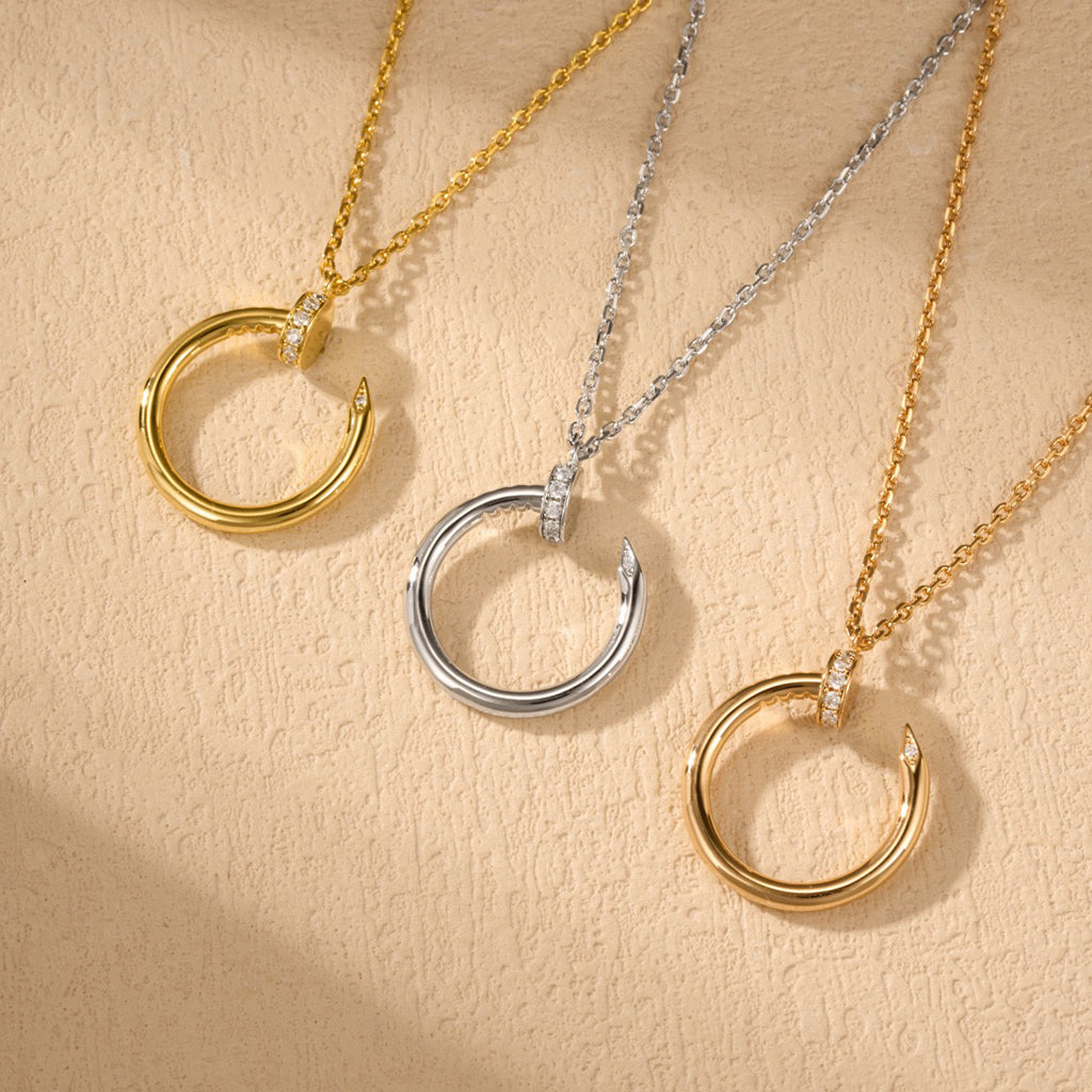 [Raffine]JUSTE NECKLACE HALF DIAMOND