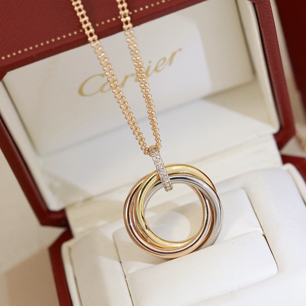 [Raffine]TRINITY MEDIUM  DIAMONDS NECKLACE