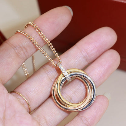 [Raffine]TRINITY MEDIUM  DIAMONDS NECKLACE