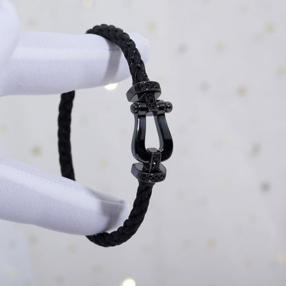 [Raffine]FORCE GROSSE SERIE HUFEISEN SCHWARZES SAMURAI-ARMBAND