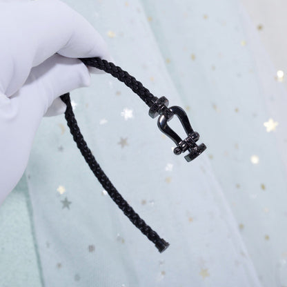 [Raffine]FORCE GROSSE SERIE HUFEISEN SCHWARZES SAMURAI-ARMBAND