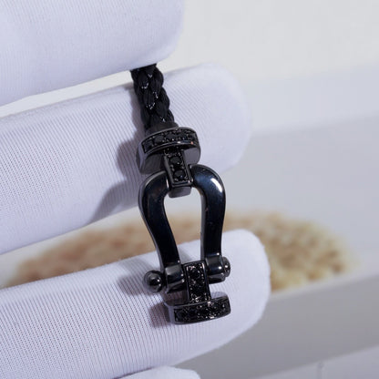 [Raffine]FORCE GROSSE SERIE HUFEISEN SCHWARZES SAMURAI-ARMBAND