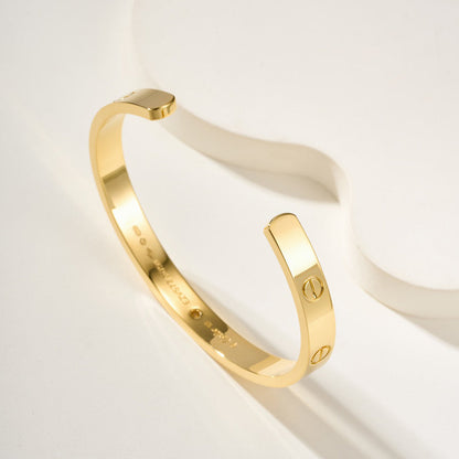 [Raffine]LOVE BRACELET 6.1MM 1 DIAMOND OPEN CUFF
