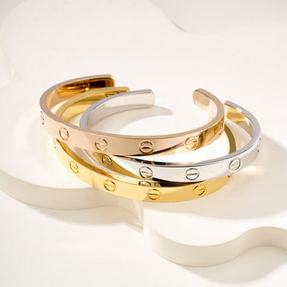 [Raffine]LOVE BRACELET 6.1MM OPEN CUFF