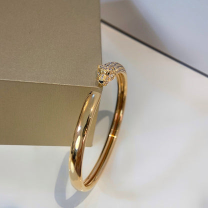 [Raffine]PANTHERE HALF DIAMOND OPEN BRACELET