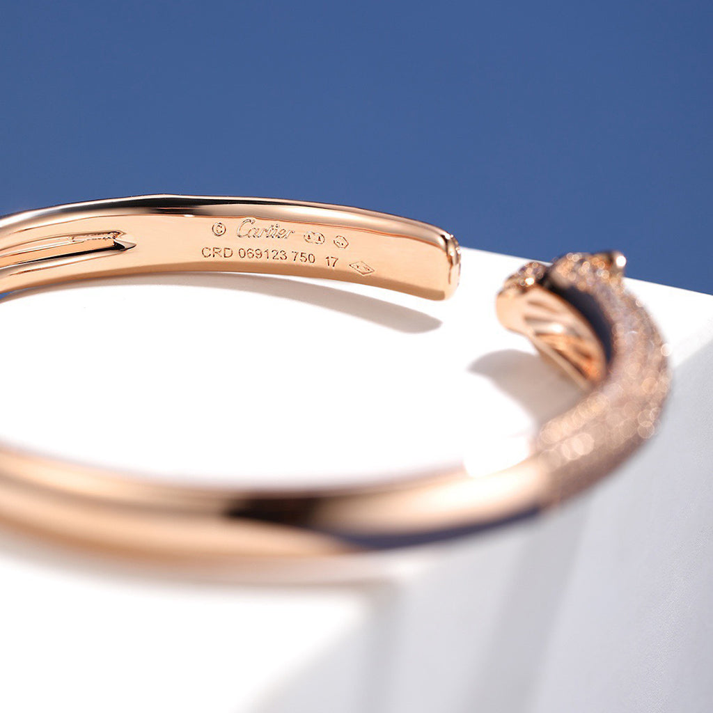 [Raffine]PANTHERE FULL DIAMOND OPEN BRACELET