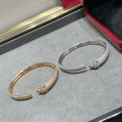 [Raffine]PANTHERE FULL DIAMOND OPEN BRACELET