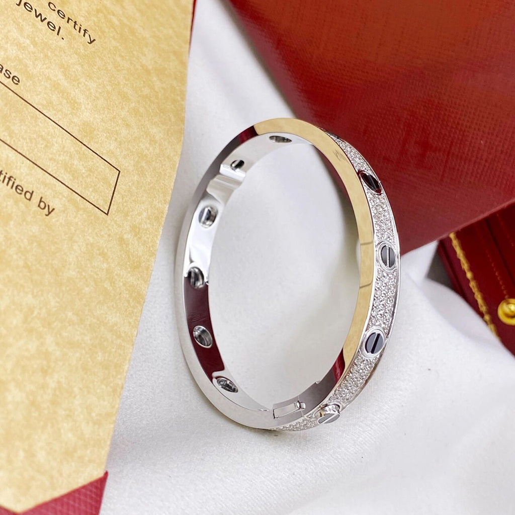 [Raffine]LOVE BRACELET 6.1MM DIAMOND-PAVED CERAMIC