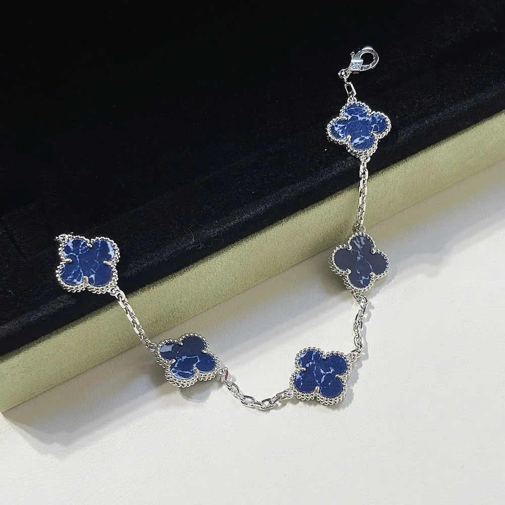 [RAFFINE]CLOVER 5 MOTIF PIETERSITE BRACELET COLLECTION