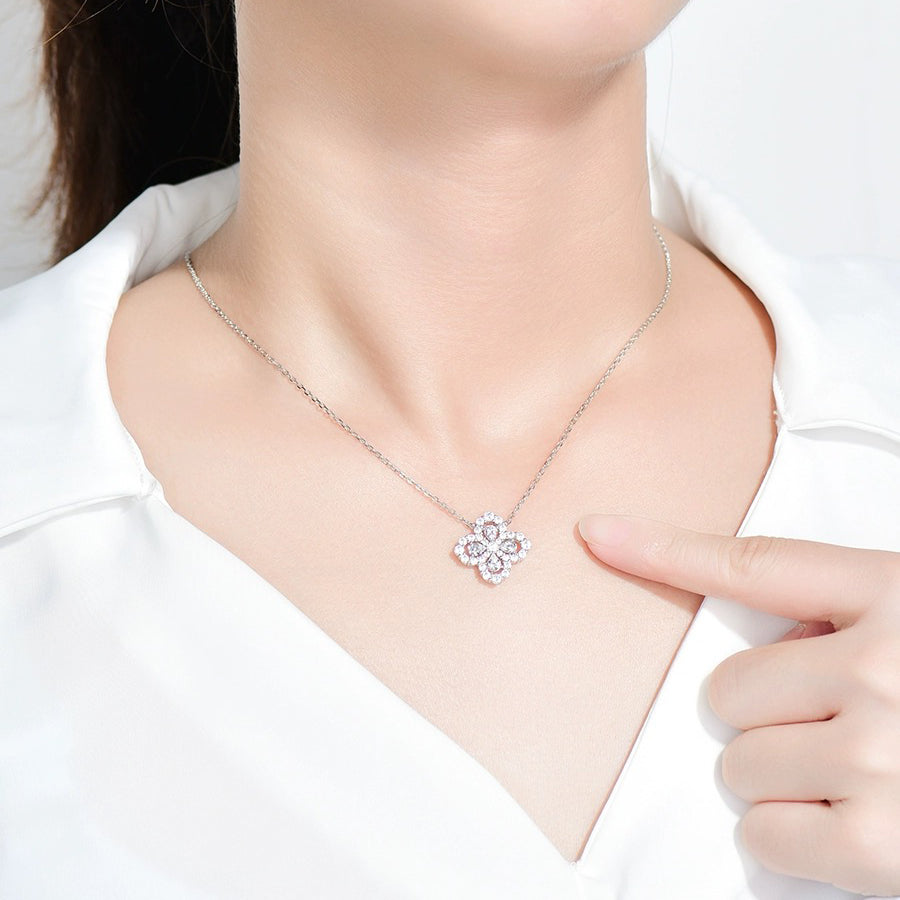 [Raffine] COLLAR DE LAZO CON MOTIVO COMPLETO DE DIAMANTE DE 16 MM EN MÚLTIPLES COLORES