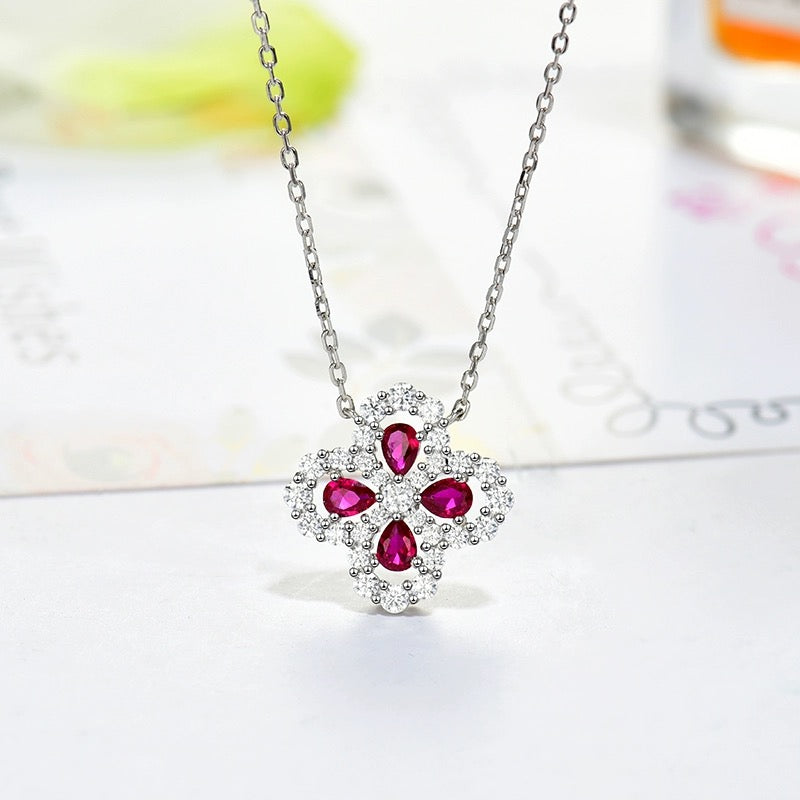 [Raffine] COLLAR DE LAZO CON MOTIVO COMPLETO DE DIAMANTE DE 16 MM EN MÚLTIPLES COLORES