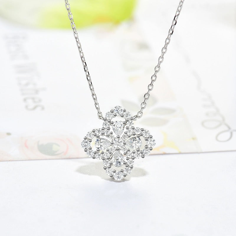 [Raffine] COLLAR DE LAZO CON MOTIVO COMPLETO DE DIAMANTE DE 16 MM EN MÚLTIPLES COLORES