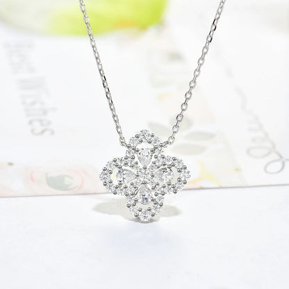 [Raffine] COLLAR DE LAZO CON MOTIVO COMPLETO DE DIAMANTE DE 16 MM EN MÚLTIPLES COLORES