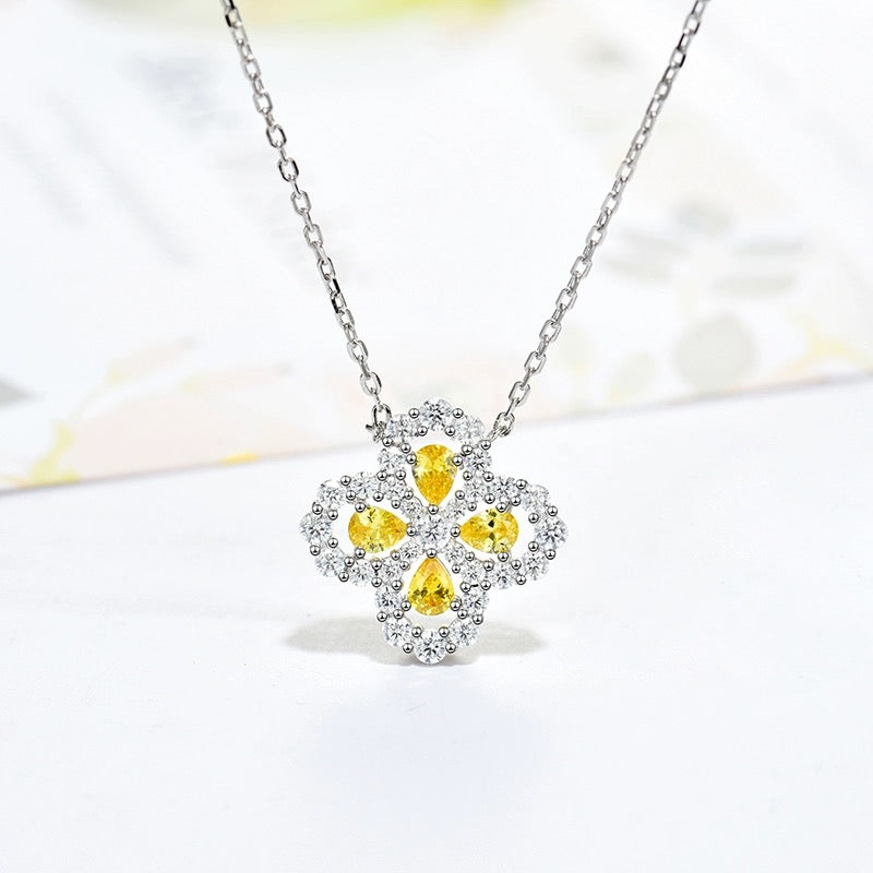[Raffine] COLLAR DE LAZO CON MOTIVO COMPLETO DE DIAMANTE DE 16 MM EN MÚLTIPLES COLORES
