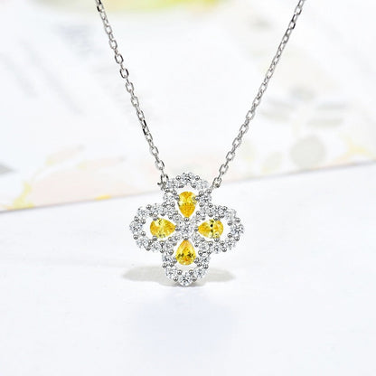 [Raffine] COLLAR DE LAZO CON MOTIVO COMPLETO DE DIAMANTE DE 16 MM EN MÚLTIPLES COLORES