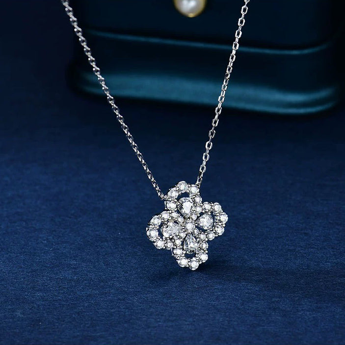 [Raffine] COLLAR DE LAZO CON MOTIVO COMPLETO DE DIAMANTE DE 16 MM EN MÚLTIPLES COLORES