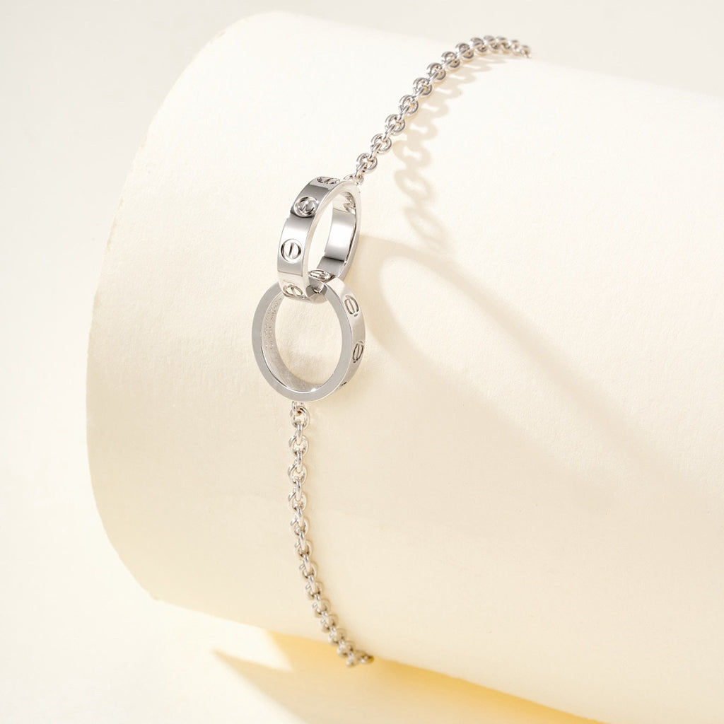 [Raffine]LOVE BRACELET DOUBLE RING