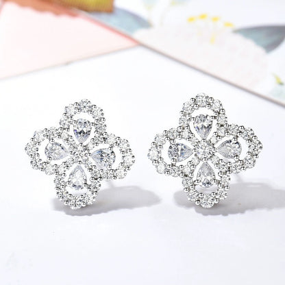 [Raffine]Boucles d'oreilles créoles motif diamant 16 mm