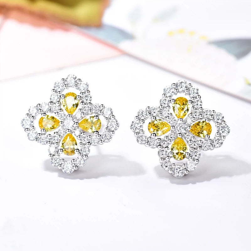 [Raffine]Boucles d'oreilles créoles motif diamant 16 mm