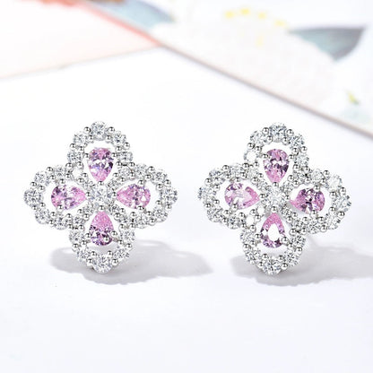 [Raffine]Boucles d'oreilles créoles motif diamant 16 mm