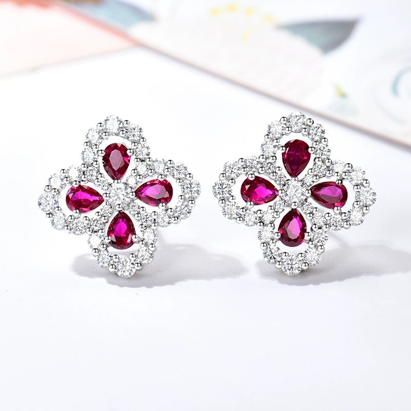 [Raffine]Boucles d'oreilles créoles motif diamant 16 mm