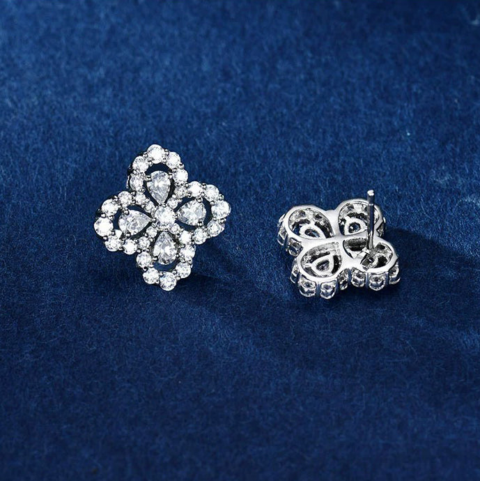 [Raffine]Boucles d'oreilles créoles motif diamant 16 mm