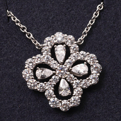 [Raffine] COLLAR DE LAZO CON MOTIVO COMPLETO DE DIAMANTE DE 16 MM EN MÚLTIPLES COLORES