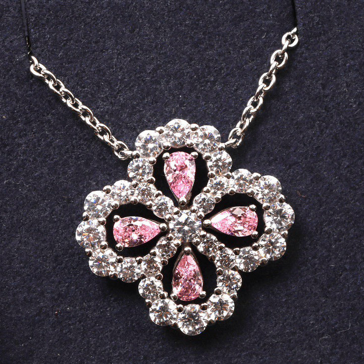 [Raffine] COLLAR DE LAZO CON MOTIVO COMPLETO DE DIAMANTE DE 16 MM EN MÚLTIPLES COLORES