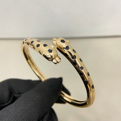 [Raffine]PANTHERE DOUBLE HEADED OPEN BRACELET