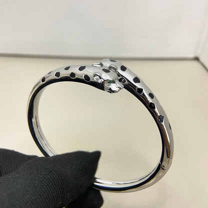 [Raffine]PANTHERE DOUBLE HEADED OPEN BRACELET