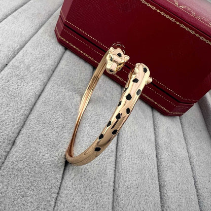 [Raffine]PANTHERE DOUBLE HEADED OPEN BRACELET