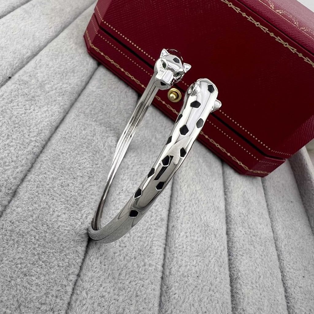 [Raffine]PANTHERE DOUBLE HEADED OPEN BRACELET