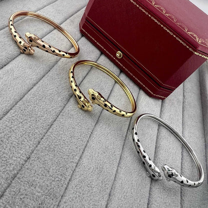 [Raffine]PANTHERE DOUBLE HEADED OPEN BRACELET