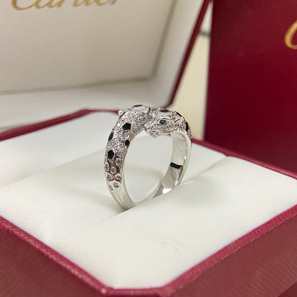 [Raffine]PANTHERE DOUBLE HEADED FULL DIAMOND  RING